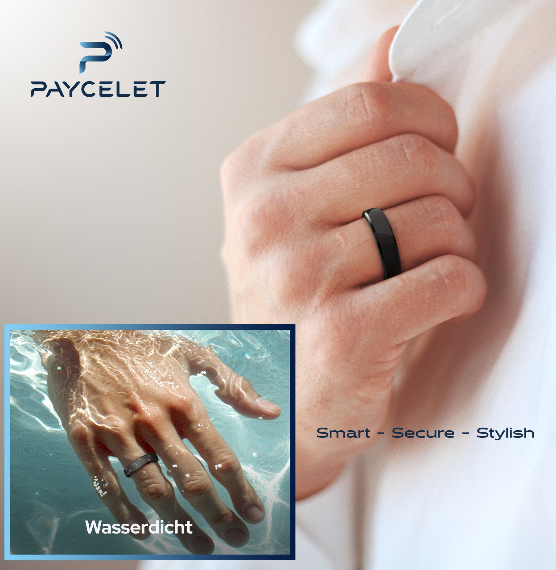 PAYCELET Payment Ring - Onyx Black